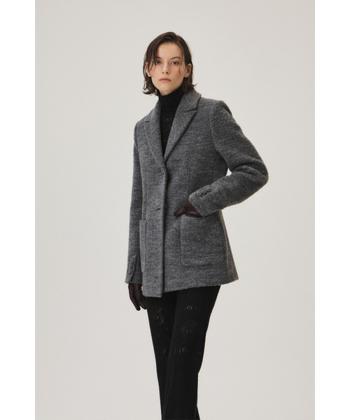KUME(クメ)の「Alpaca Boucle Midi Jacket, Melange Gray(テーラードジャケット・レディース・その他・SMALL/MEDIUM)」の5枚目の写真