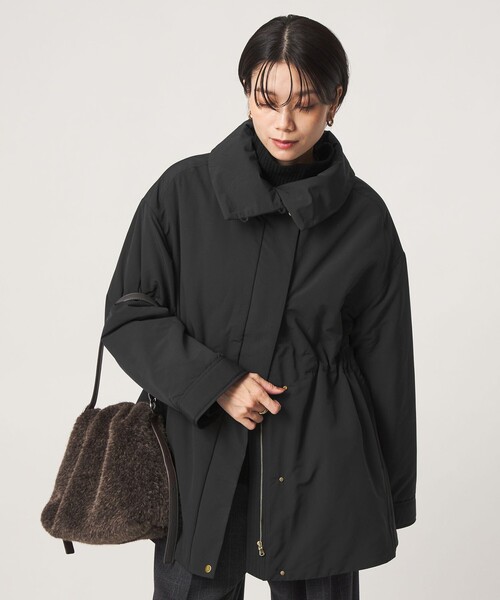 green label relaxing（グリーンレーベルリラクシング）の「［size SHORTあり］ハッスイ パフ ブルゾン ウォッシャブル 撥水（ブルゾン・レディース・オフホワイト/ダークブラウン/ブラック・SHORT/SM/ML）」の3枚目の写真
