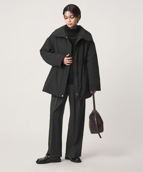 green label relaxing（グリーンレーベルリラクシング）の「［size SHORTあり］ハッスイ パフ ブルゾン ウォッシャブル 撥水（ブルゾン・レディース・オフホワイト/ダークブラウン/ブラック・SHORT/SM/ML）」の7枚目の写真
