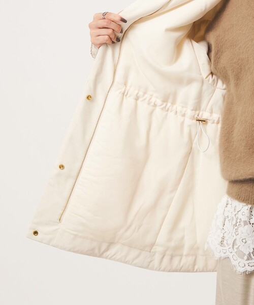 green label relaxing（グリーンレーベルリラクシング）の「［size SHORTあり］ハッスイ パフ ブルゾン ウォッシャブル 撥水（ブルゾン・レディース・オフホワイト/ダークブラウン/ブラック・SHORT/SM/ML）」の18枚目の写真