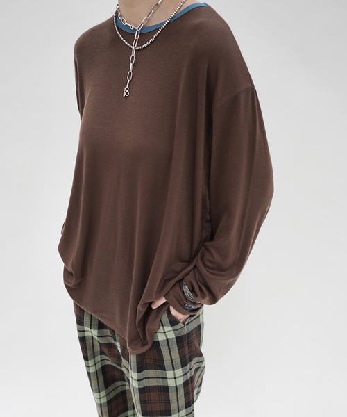 JOURNAL STANDARD LUXE(ジャーナルスタンダード ラックス)の「T's RINGER LS-T(Tシャツ/カットソー・レディース・アイボリー/オレンジ/グレー/ブラウン・FREE)」の3枚目の写真