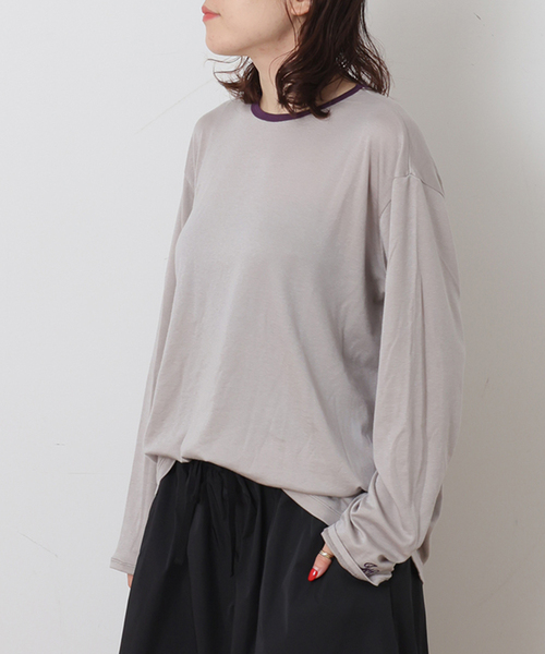 JOURNAL STANDARD LUXE(ジャーナルスタンダード ラックス)の「T's RINGER LS-T(Tシャツ/カットソー・レディース・アイボリー/オレンジ/グレー/ブラウン・FREE)」の1枚目の写真
