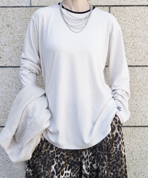 JOURNAL STANDARD LUXE(ジャーナルスタンダード ラックス)の「T's RINGER LS-T(Tシャツ/カットソー・レディース・アイボリー/オレンジ/グレー/ブラウン・FREE)」の2枚目の写真