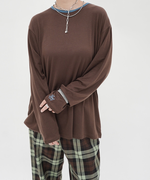 JOURNAL STANDARD LUXE(ジャーナルスタンダード ラックス)の「T's RINGER LS-T(Tシャツ/カットソー・レディース・アイボリー/オレンジ/グレー/ブラウン・FREE)」の9枚目の写真