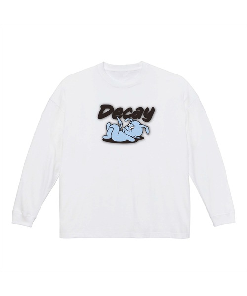NOBOUND(ノーバウンド)の「NOBOUND(ノーバウンド) 長袖Tシャツ ディケイ イラスト プリント ビッグシルエット 5.6オンス ビッグTシャツ メンズ レディース ユニセックス ストリート(Tシャツ/カットソー・メンズ・ホワイト系2/ホワイト系1/ブラック系2/ブラック系1/ブラック系4/ブラック系3・XL/L/M/S)」の1枚目の写真