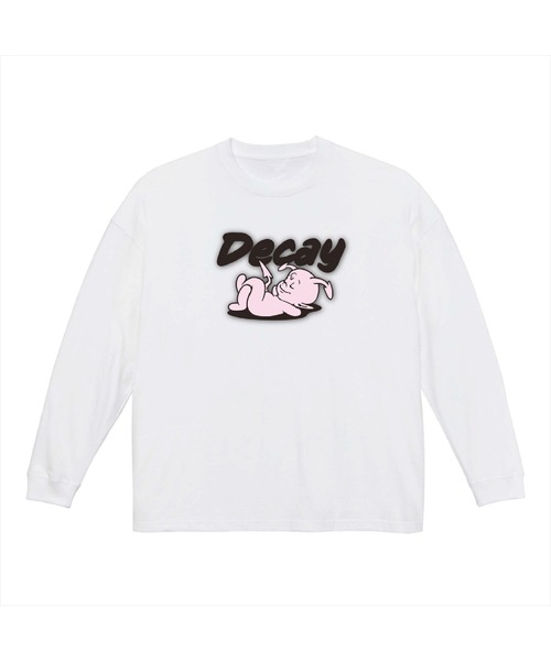NOBOUND(ノーバウンド)の「NOBOUND(ノーバウンド) 長袖Tシャツ ディケイ イラスト プリント ビッグシルエット 5.6オンス ビッグTシャツ メンズ レディース ユニセックス ストリート(Tシャツ/カットソー・メンズ・ホワイト系2/ホワイト系1/ブラック系2/ブラック系1/ブラック系4/ブラック系3・XL/L/M/S)」の2枚目の写真