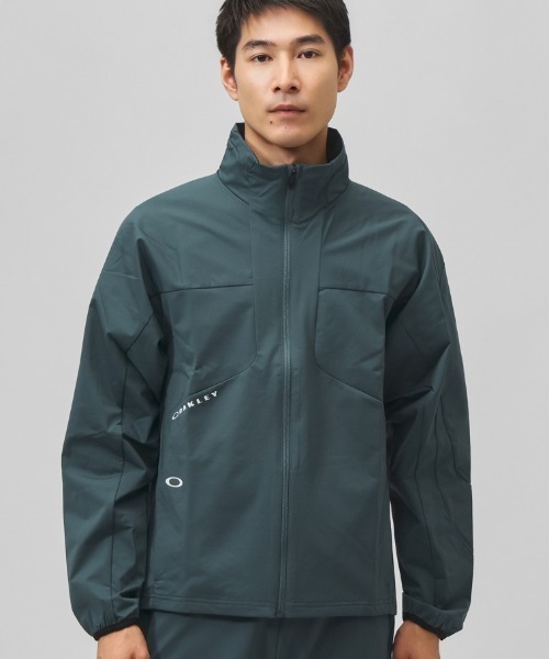 OAKLEY(オークリー)の「オークリー OAKLEY ENHANCE TECH JERSEY JACKET 16.7(ジャージ・メンズ・ブルーグレー/ブラック・M/L/LL/3L)」の2枚目の写真