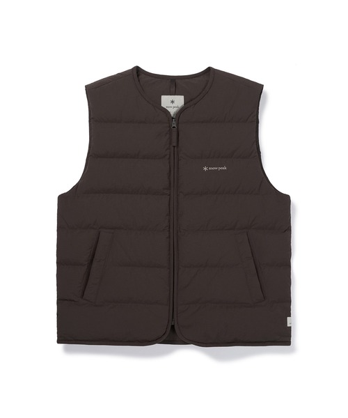 Snow Peak(スノーピーク)の「Snow Peak / LAND LIGHT DOWN VEST ランド ライトダウンベスト 海外限定(ベスト・メンズ・ブラック/ブラウン・M/L)」の5枚目の写真