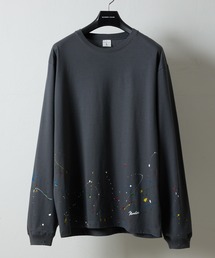 NUMBER (N)INE（ナンバーナイン）の「HAND PAINTED BASIC HEM PRINTED L/S T-SHIRT / ハンドペイント ベーシック ワンポイント ロゴプリント ロンT（Tシャツ/カットソー）」