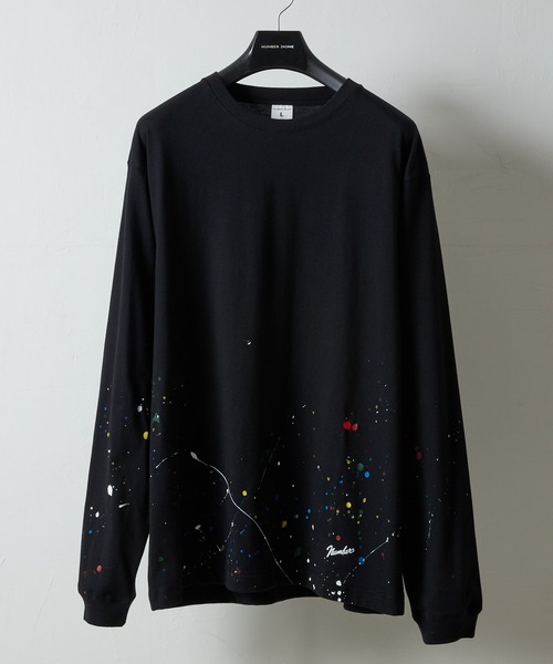 NUMBER (N)INE(ナンバーナイン)の「HAND PAINTED BASIC HEM PRINTED L/S T-SHIRT / ハンドペイント ベーシック ワンポイント ロゴプリント ロンT(Tシャツ/カットソー・メンズ・ホワイト系その他2/ブラック系その他2/グレー系その他2/ホワイト/ブラック/グレー・M/L/XL)」の4枚目の写真
