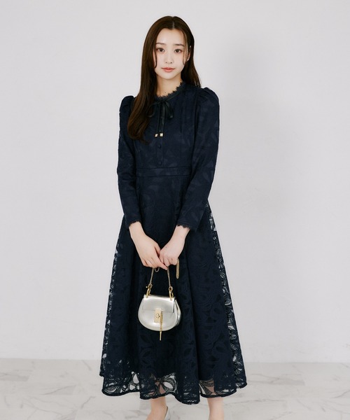 リボン付きリボンレースワンピース（ワンピース）｜tocco closet