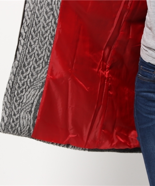 Desigual（デシグアル）の「[Desigual/デシグアル]アシンメトリーな合わせのグレーコート（モッズコート・レディース・グレー・MEDIUM/X-LARGE/LARGE/XX-LARGE/SMALL/XXX-LARGE）」の4枚目の写真