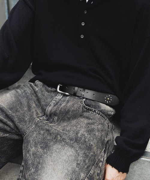 RAGEBLUE(レイジブルー)の「ANTIQUE STUDDED BELT/アンティークスタッズベルト(ベルト・メンズ・ブラック/ダークブラウン・FREE)」の3枚目の写真