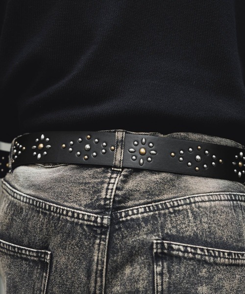 RAGEBLUE(レイジブルー)の「ANTIQUE STUDDED BELT/アンティークスタッズベルト(ベルト・メンズ・ブラック/ダークブラウン・FREE)」の6枚目の写真