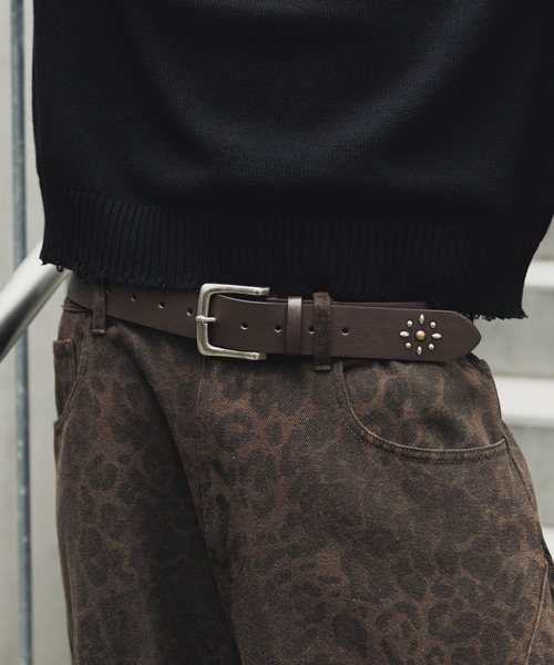 RAGEBLUE(レイジブルー)の「ANTIQUE STUDDED BELT/アンティークスタッズベルト(ベルト・メンズ・ブラック/ダークブラウン・FREE)」の7枚目の写真