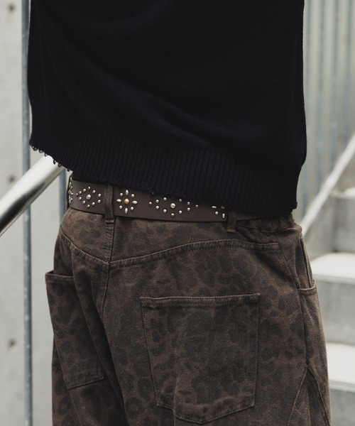 RAGEBLUE(レイジブルー)の「ANTIQUE STUDDED BELT/アンティークスタッズベルト(ベルト・メンズ・ブラック/ダークブラウン・FREE)」の9枚目の写真