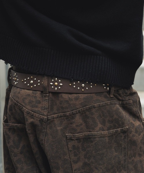 RAGEBLUE(レイジブルー)の「ANTIQUE STUDDED BELT/アンティークスタッズベルト(ベルト・メンズ・ブラック/ダークブラウン・FREE)」の10枚目の写真