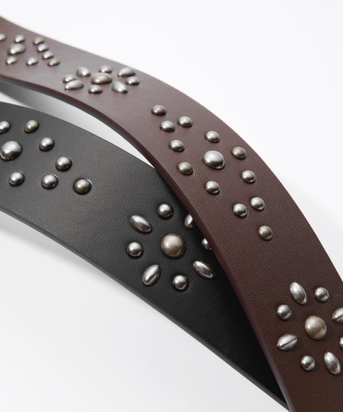 RAGEBLUE(レイジブルー)の「ANTIQUE STUDDED BELT/アンティークスタッズベルト(ベルト・メンズ・ブラック/ダークブラウン・FREE)」の13枚目の写真