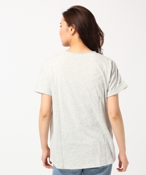 GLOBAL WORK（グローバルワーク）の「【吸水速乾】カラーネップＴ半袖/709721（Tシャツ/カットソー・レディース・グレー/ホワイト/ネイビー/ブラック・SMALL/MEDIUM/LARGE）」の8枚目の写真