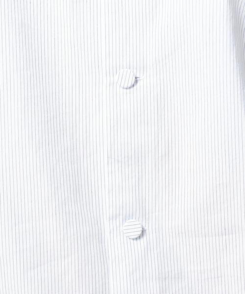 BEAUTY&YOUTH UNITED ARROWS(ビューティーアンドユースユナイテッドアローズ)の「BY コットン ストライプ ドロースト ビッグシルエットブラウス -2WAY- ◆(シャツ/ブラウス・レディース・オフホワイト/ライトブルー・FREE)」の7枚目の写真