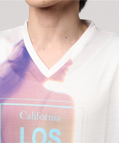 JACKROSE（ジャックローズ）の「LOSANGELESフォトTシャツ（Tシャツ/カットソー・メンズ・ブルー/レッド・L/M）」の8枚目の写真
