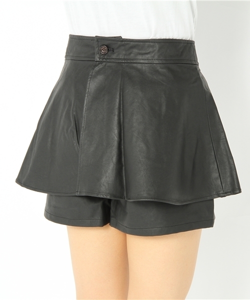 Chico(チコ)の「レザーペプラムキュロットスカート(その他パンツ・レディース・ピンクベージュ/ワイン/ブラック・FREE)」の6枚目の写真