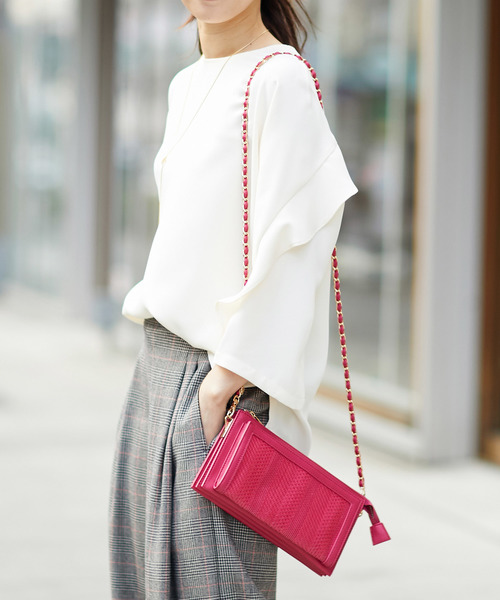 RIVE DROITE（リヴドロワ）の「MINIショルダーBAG（ショルダーバッグ・レディース・ダークグリーン/ピンク・FREE）」の2枚目の写真