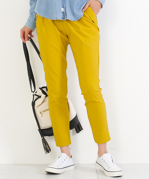 Social GIRL（ソーシャルガール）の「2タック ストレッチ テーパードパンツ イージーパンツ（その他パンツ・レディース・カーキ/ネイビー/ベージュ/ブラック/マスタード/テラコッタ/ボルドー/レッド系その他/ベージュ系その他/ウィート/ダークカーキ/ブルー系その他/ホワイト/グレイッシュベージュ・LL/3L/L/XS/M/S/4L）」の12枚目の写真