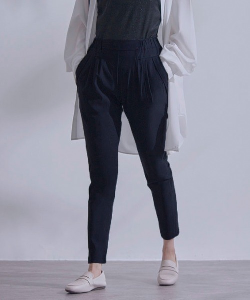 Social GIRL（ソーシャルガール）の「2タック ストレッチ テーパードパンツ イージーパンツ（その他パンツ・レディース・カーキ/ネイビー/ベージュ/ブラック/マスタード/テラコッタ/ボルドー/レッド系その他/ベージュ系その他/ウィート/ダークカーキ/ブルー系その他/ホワイト/グレイッシュベージュ・LL/3L/L/XS/M/S/4L）」の10枚目の写真