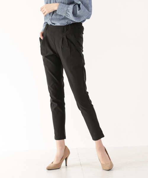 Social GIRL（ソーシャルガール）の「2タック ストレッチ テーパードパンツ イージーパンツ（その他パンツ・レディース・カーキ/ネイビー/ベージュ/ブラック/マスタード/テラコッタ/ボルドー/レッド系その他/ベージュ系その他/ウィート/ダークカーキ/ブルー系その他/ホワイト/グレイッシュベージュ・LL/3L/L/XS/M/S/4L）」の17枚目の写真