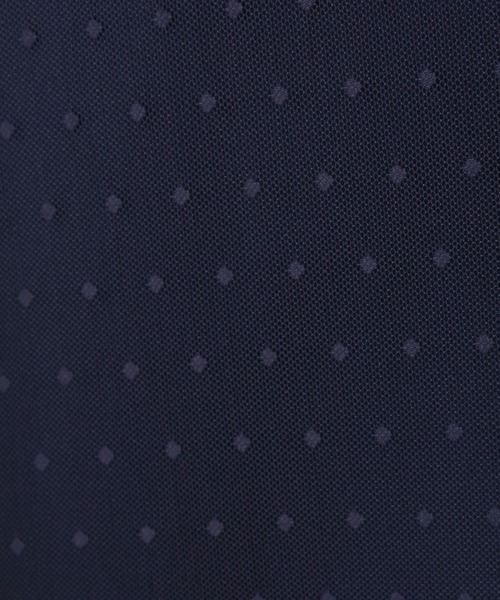 MARLENE JOBERT(マルレーヌ ジョベル)の「ドットチュールミモレ丈ドレスワンピース(ドレス・レディース・ネイビー/ブラック・L/M)」の3枚目の写真