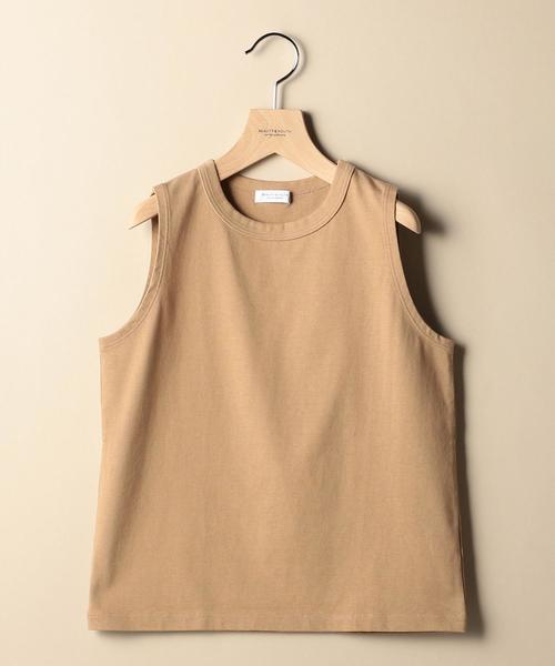 BEAUTY&YOUTH UNITED ARROWS（ビューティーアンドユースユナイテッドアローズ）の「BY∴ コットンノースリーブトップス о（Tシャツ/カットソー・レディース・ベージュ/ケリー/ブラック/ホワイト・FREE）」の8枚目の写真