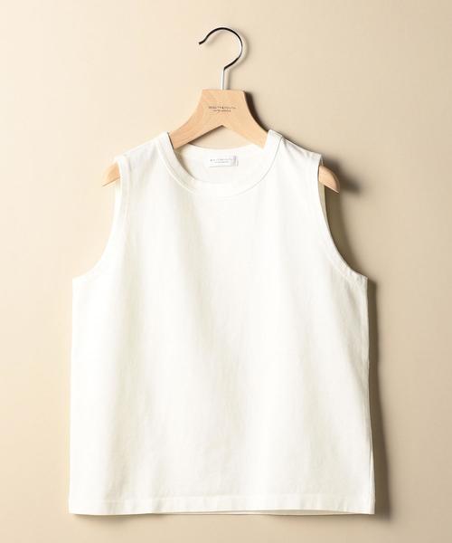 BEAUTY&YOUTH UNITED ARROWS（ビューティーアンドユースユナイテッドアローズ）の「BY∴ コットンノースリーブトップス о（Tシャツ/カットソー・レディース・ベージュ/ケリー/ブラック/ホワイト・FREE）」の6枚目の写真