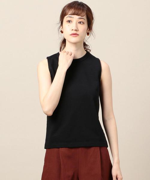 BEAUTY&YOUTH UNITED ARROWS（ビューティーアンドユースユナイテッドアローズ）の「BY∴ コットンノースリーブトップス о（Tシャツ/カットソー・レディース・ベージュ/ケリー/ブラック/ホワイト・FREE）」の17枚目の写真