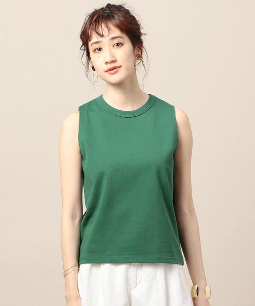 BEAUTY&YOUTH UNITED ARROWS（ビューティーアンドユースユナイテッドアローズ）の「BY∴ コットンノースリーブトップス о（Tシャツ/カットソー・レディース・ベージュ/ケリー/ブラック/ホワイト・FREE）」の21枚目の写真