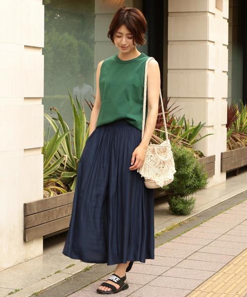 BEAUTY&YOUTH UNITED ARROWS（ビューティーアンドユースユナイテッドアローズ）の「BY∴ コットンノースリーブトップス о（Tシャツ/カットソー・レディース・ベージュ/ケリー/ブラック/ホワイト・FREE）」の22枚目の写真