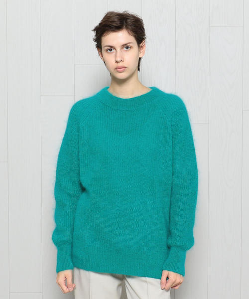 H BEAUTY＆YOUTH エイチ ビューティーアンドユース MOHAIR CREW NECK KNIT モヘヤクルーネックニット 1613-105-3052 Free IVORY セーター H BEAUTY&YOUTH UNITED ARROWS（エイチビューティーアンドユース