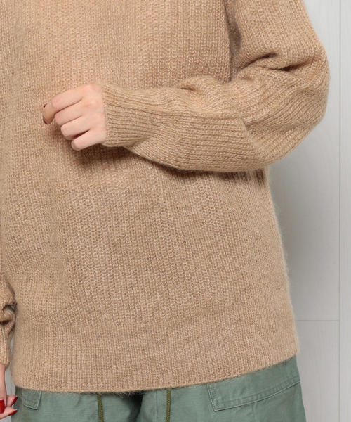 H BEAUTY＆YOUTH エイチ ビューティーアンドユース MOHAIR CREW NECK KNIT モヘヤクルーネックニット 1613-105-3052 Free IVORY セーター H BEAUTY&YOUTH UNITED ARROWS（エイチビューティーアンドユース