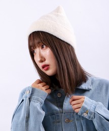 FUNALIVE（ファンアライブ）の「ロングヤーン モヘヤ調ニットワッチキャップ（ニットキャップ/ビーニー）」