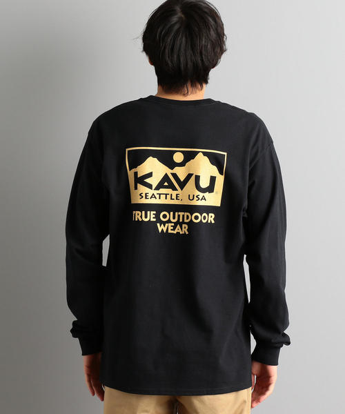 KAVU（カブー）の「別注 ［カブー］SC KAVU GLR TRUE LOGO 長袖 カットソー / プリントT（Tシャツ/カットソー・メンズ・ブラック・M/L）」の2枚目の写真