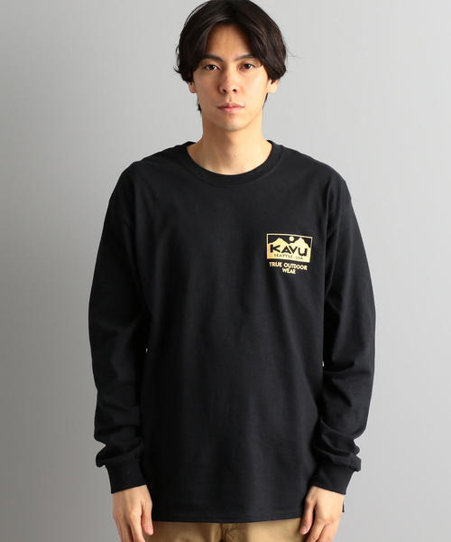KAVU（カブー）の「別注 ［カブー］SC KAVU GLR TRUE LOGO 長袖 カットソー / プリントT（Tシャツ/カットソー・メンズ・ブラック・M/L）」の3枚目の写真