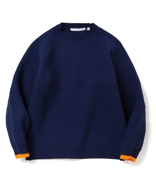 rehacer（レアセル）の「rehacer : Flix Ridge Crew Knit（ニット/セーター・レディース・ブラック/ネイビー/マスタード・SMALL）」の18枚目の写真