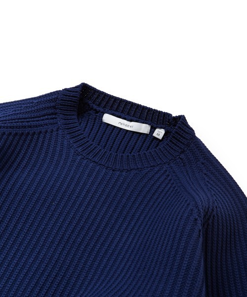 rehacer（レアセル）の「rehacer : Flix Ridge Crew Knit（ニット/セーター・レディース・ブラック/ネイビー/マスタード・SMALL）」の20枚目の写真