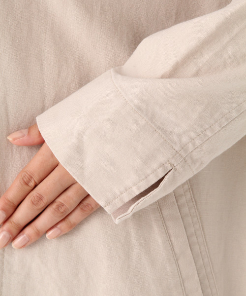 GLOBAL WORK(グローバルワーク)の「リネンショップコート/819662(その他アウター・レディース・ライトベージュ/カーキ・MEDIUM/LARGE)」の20枚目の写真