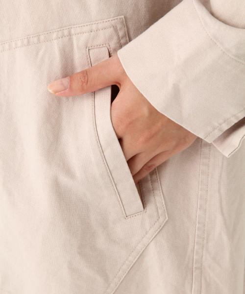 GLOBAL WORK(グローバルワーク)の「リネンショップコート/819662(その他アウター・レディース・ライトベージュ/カーキ・MEDIUM/LARGE)」の19枚目の写真