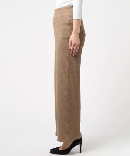 Auntie Rosa（アンティローザ）の「【Auntie Rosa】ロングワイドリブパンツ（その他パンツ・レディース・ナチュラル/モカ/ブラック・FREE）」の5枚目の写真