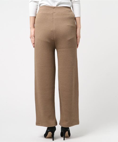 Auntie Rosa（アンティローザ）の「【Auntie Rosa】ロングワイドリブパンツ（その他パンツ・レディース・ナチュラル/モカ/ブラック・FREE）」の4枚目の写真