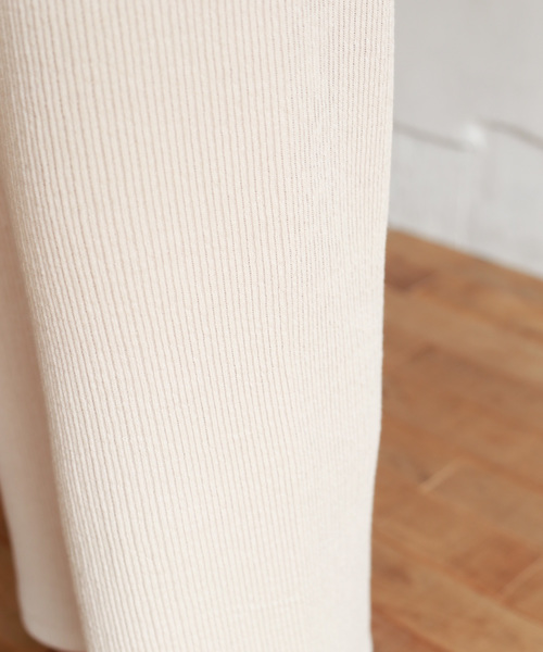 Auntie Rosa（アンティローザ）の「【Auntie Rosa】ロングワイドリブパンツ（その他パンツ・レディース・ナチュラル/モカ/ブラック・FREE）」の6枚目の写真