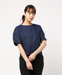 バックリボン付き半袖ブラウス