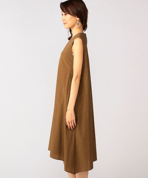 A/C DESIGN BY ALPHA CUBIC(エーシーデザインバイアルファキュービック)の「◇カタログ掲載◇麻混イレヘムワンピース(ワンピース・レディース・モカ/ネイビー/グリーン・11号/9号)」の5枚目の写真